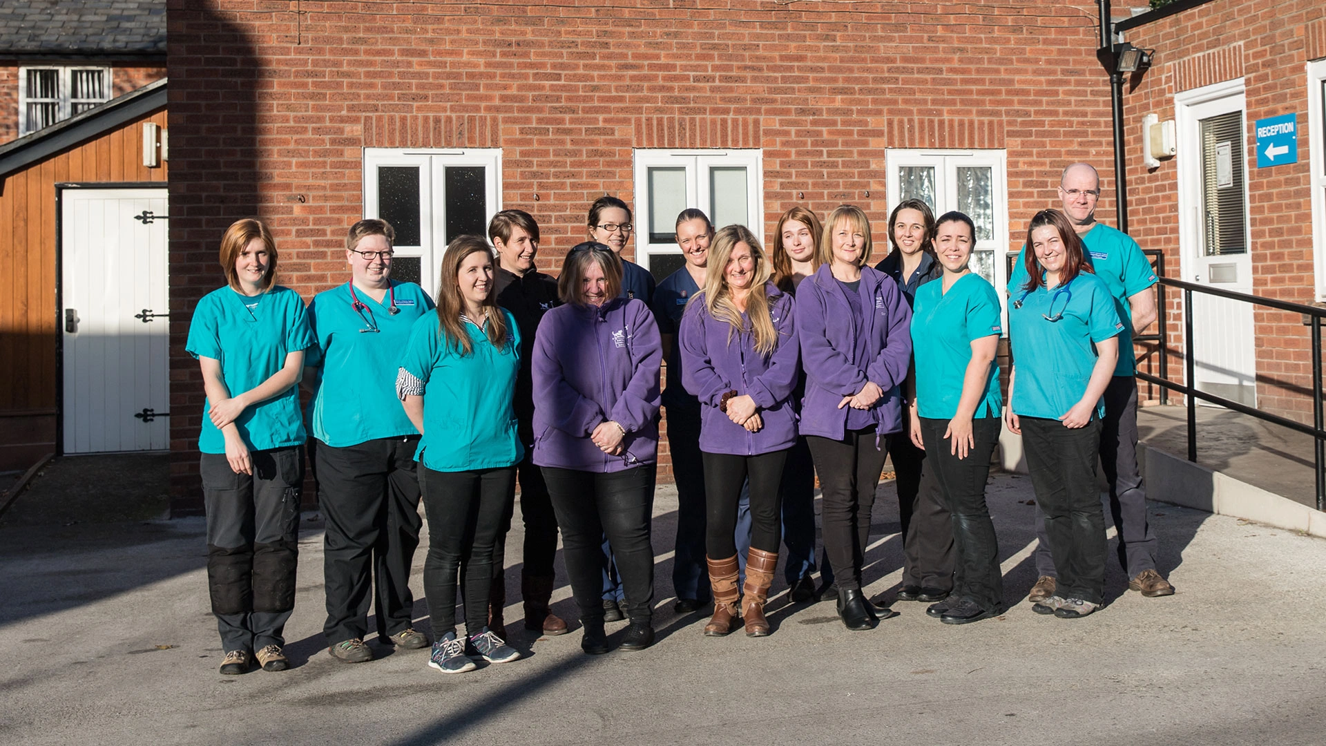 the ashcroft vets team outside the clinic