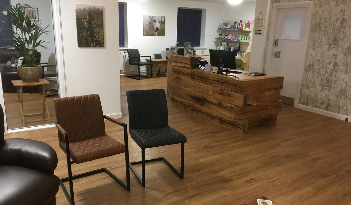 blue house vets reception