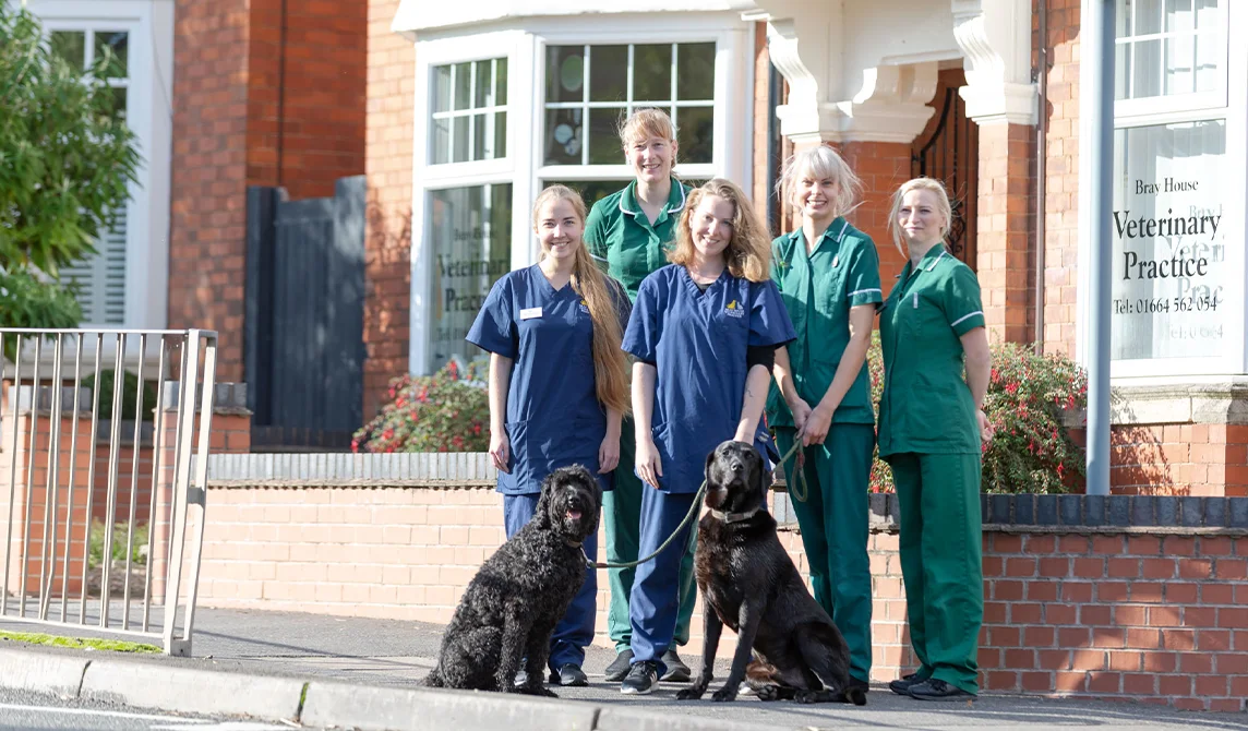 team outside Melton Mowbray clinic