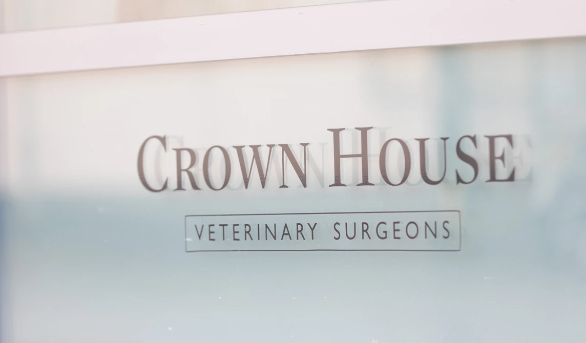 crown house vets practice sign