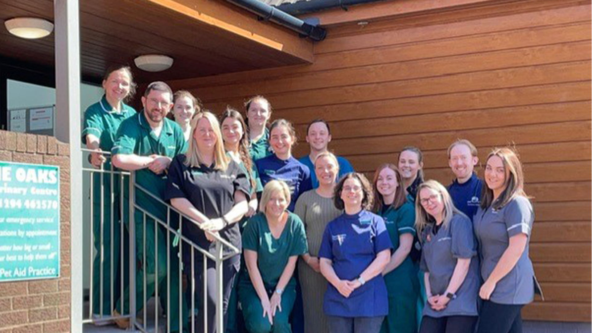 Team photo outside practice