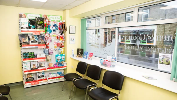 Clayton-le-Moors Vets reception area