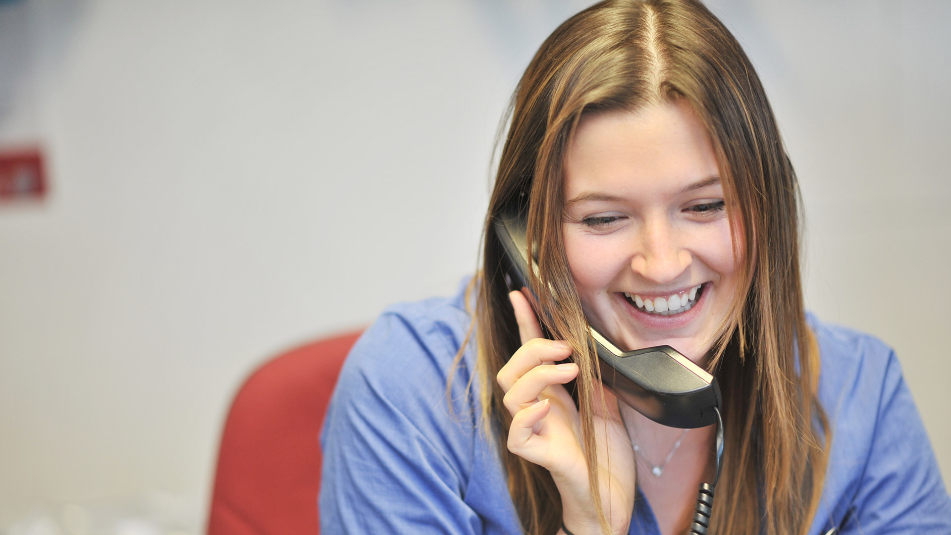smiling receptionist